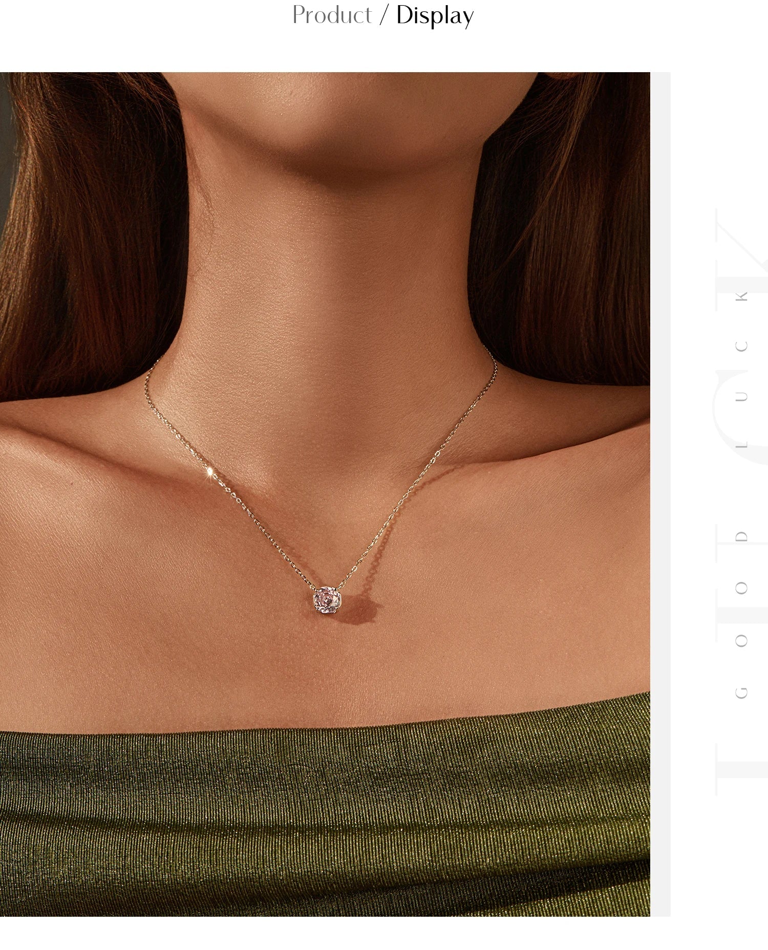 Rose Cut Pink CZ Pendant Necklace 925 Sterling Silver Sweet Delicate Light Pink Necklace For Women Party Fine Jewelry