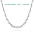 3 Claws Gradient Moissanite Tennis Necklace for Women Sparkling Full Diamond Luxury Jewelry Sterling Silver 925 Chain