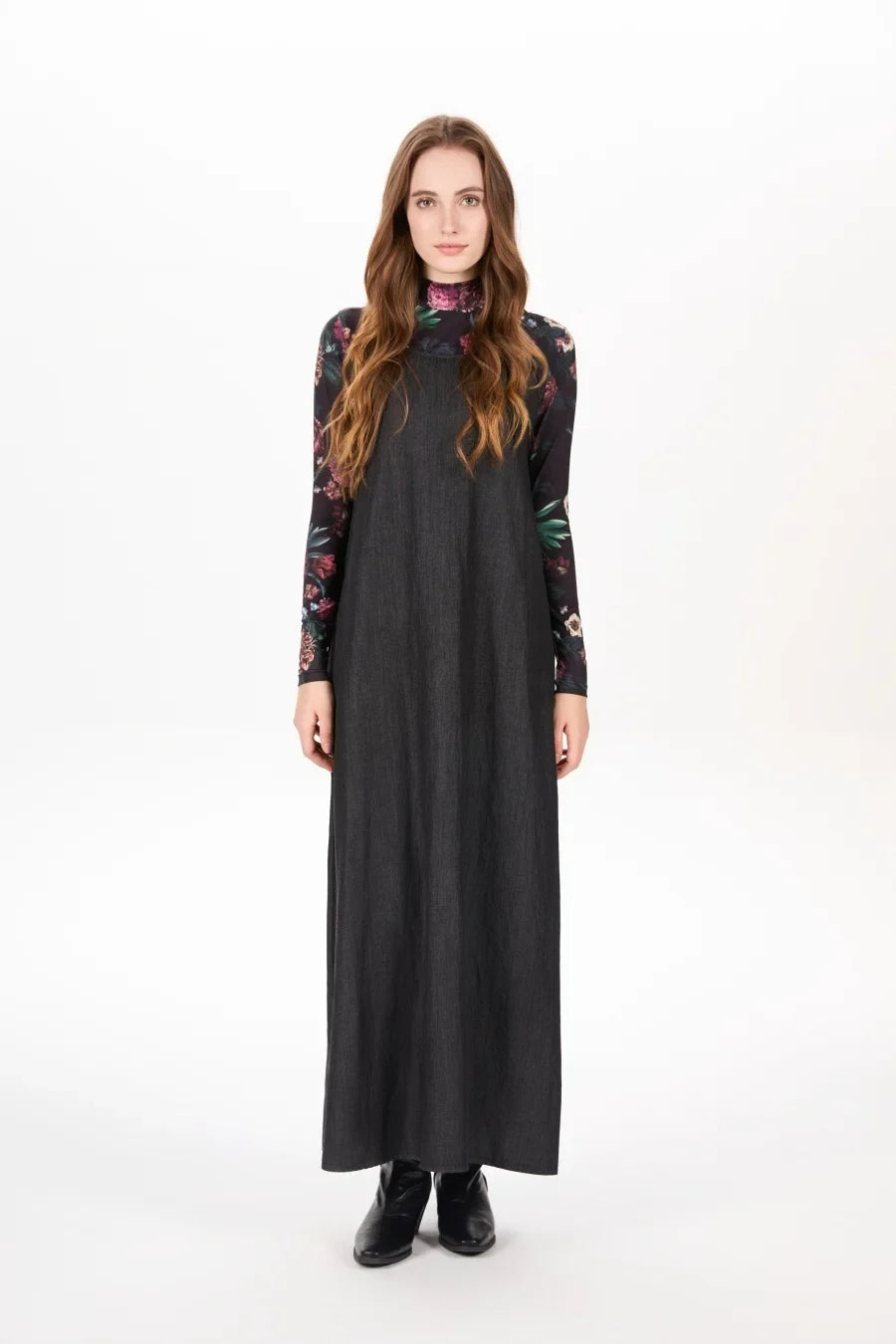 AW25 Denim set loose Shirt + slip dress Aline adjustable dress