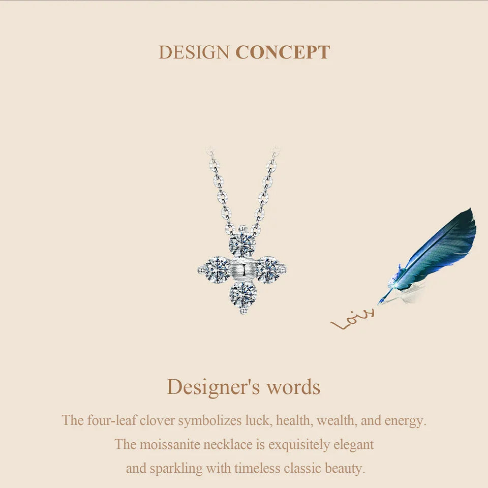 Shiny Moissanite Flower Pendant Necklace For Women Wedding Party S925 Silver with White Gold Plating Jewelry MSN038