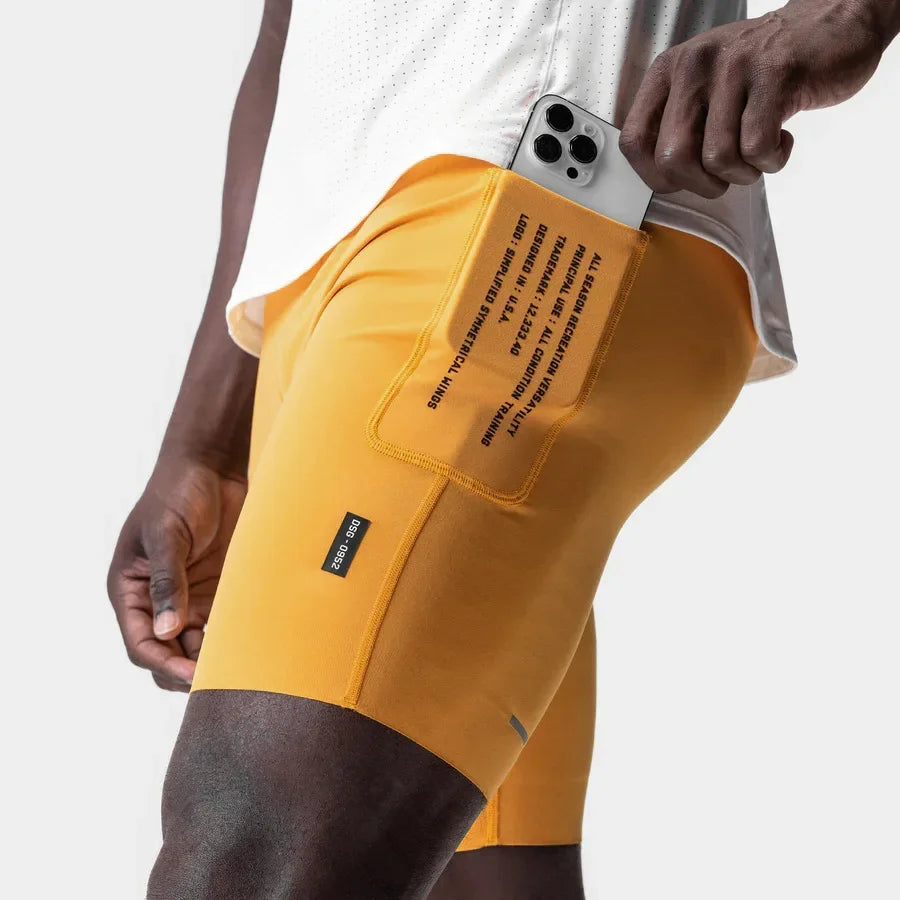 Men's Workout Shorts Quick Dry Skinny Running Shorts Gym Fitness Jogger Stretch Slim Fit Bodybuilding Short Pants Activewear