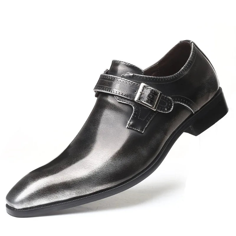 Men’s Pointed Toe Genuine Leather Dress Shoes – Formal Lace-Up EU 40–47
