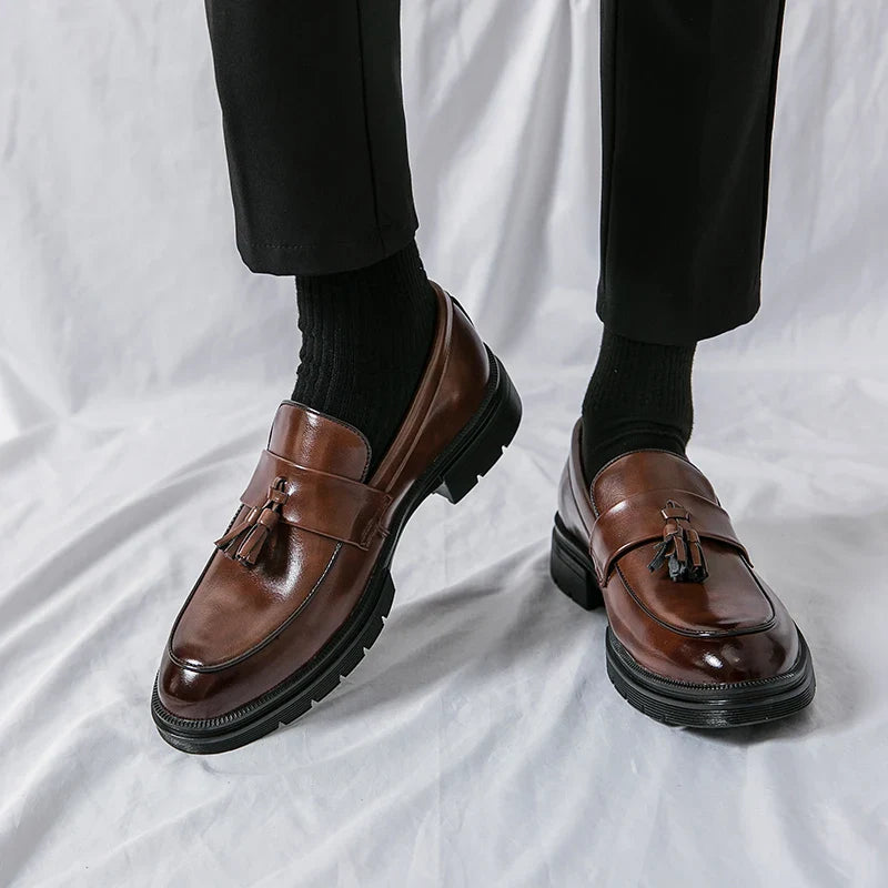 Zapatos De Hombre Loafers Men's Tassel Slip-On Comfortable Men Leather Shoes Casual Shoes Fashion Oxford Shoes Large Size 38-47