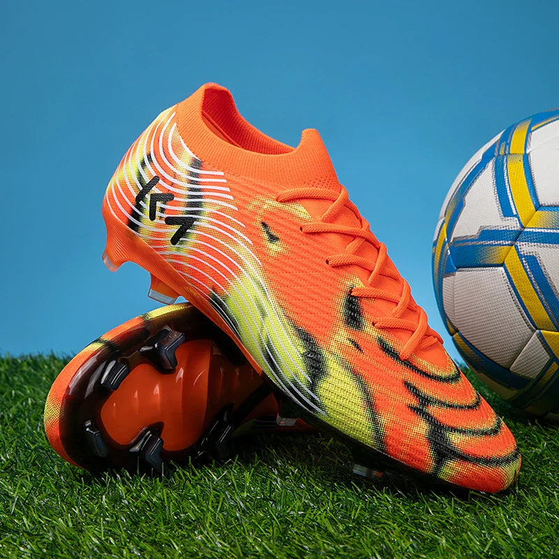 New Men Soccer Shoes Cleats High-quality Football Boots Hot-selling Sneakers Grass Non-Slip Boys Match Outdoor High-top Light