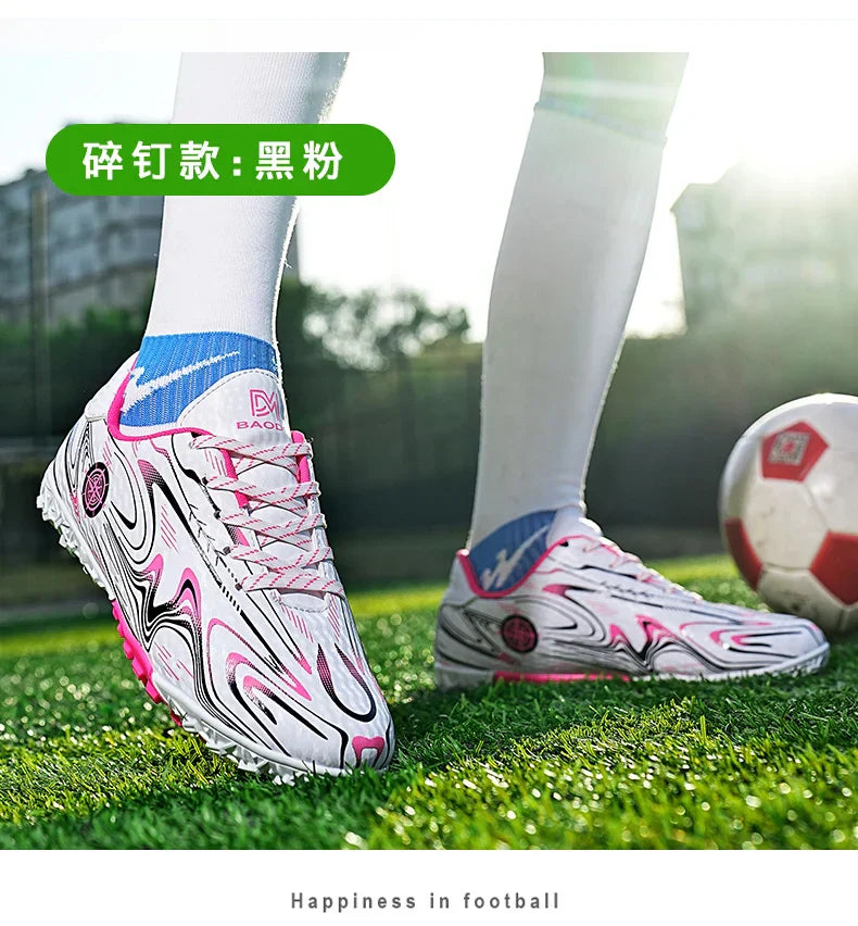 Men's football shoes with long studs for men, women, children, boys, teenagers, sports sneakers, outdoor training shoes