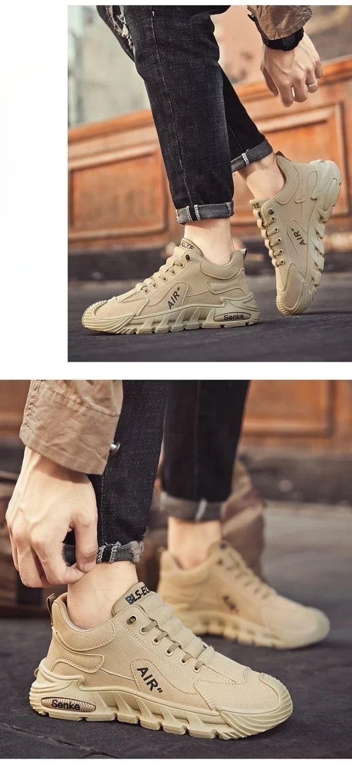 2025 Fall Fashion Men's Casual Shoes Black Simple Breathable Board Shoes Wearable and Comfortable  EVA Jogging Shoes