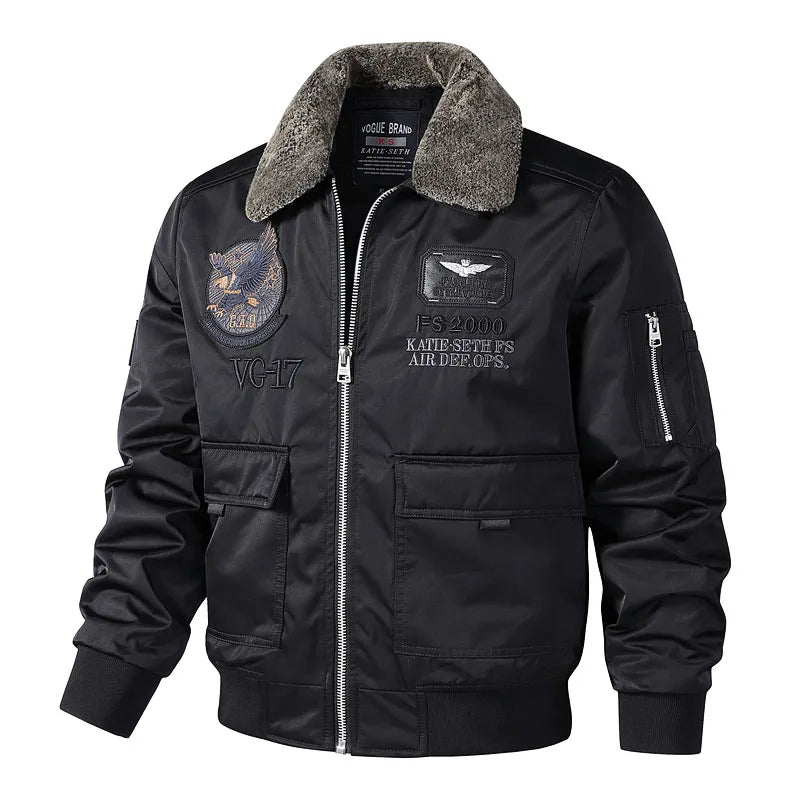 men's autumn winter thickened baseball uniform trendy coat Men's military fan jacket men MA-1 american overalls pilot jacket