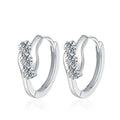 D Color Moissanite Hoop Earrings For Women Wedding Bridal S925 Sterling Silver Stud Earring Wedding Gemstone Jewelry