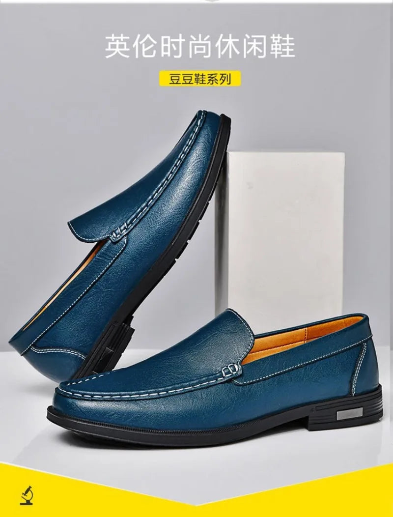Genuine Leather Men's Shoes Classics Business Dress Shoes Moccasins Slip on Loafers Driving Shoes for Men Casual Shoe Big SIze48