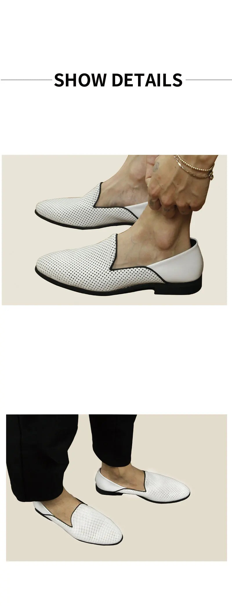 New Loafers White Men's Shoes Summer Casual Shoes for Men Genuine Leather Breathable Hollow Soft Hand Sewing Luxury Fashion Shoe