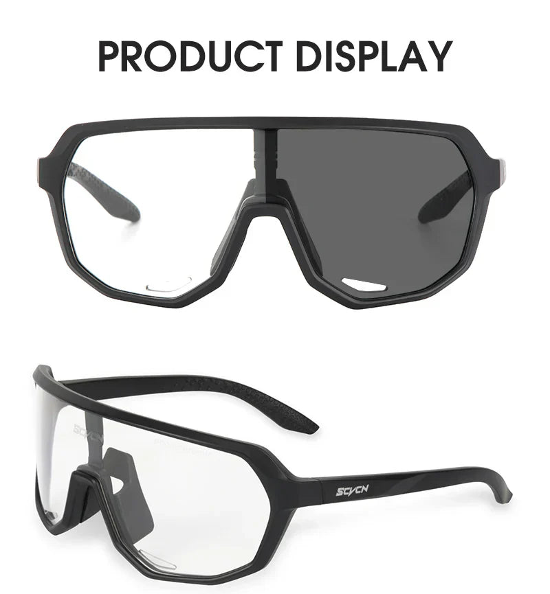 Photochromic Cycling Sunglasses Cycling Glasses UV400 Bicycle Eyewear Sports MTB Outdoor Bike Goggles Sunglasses Eyepieces