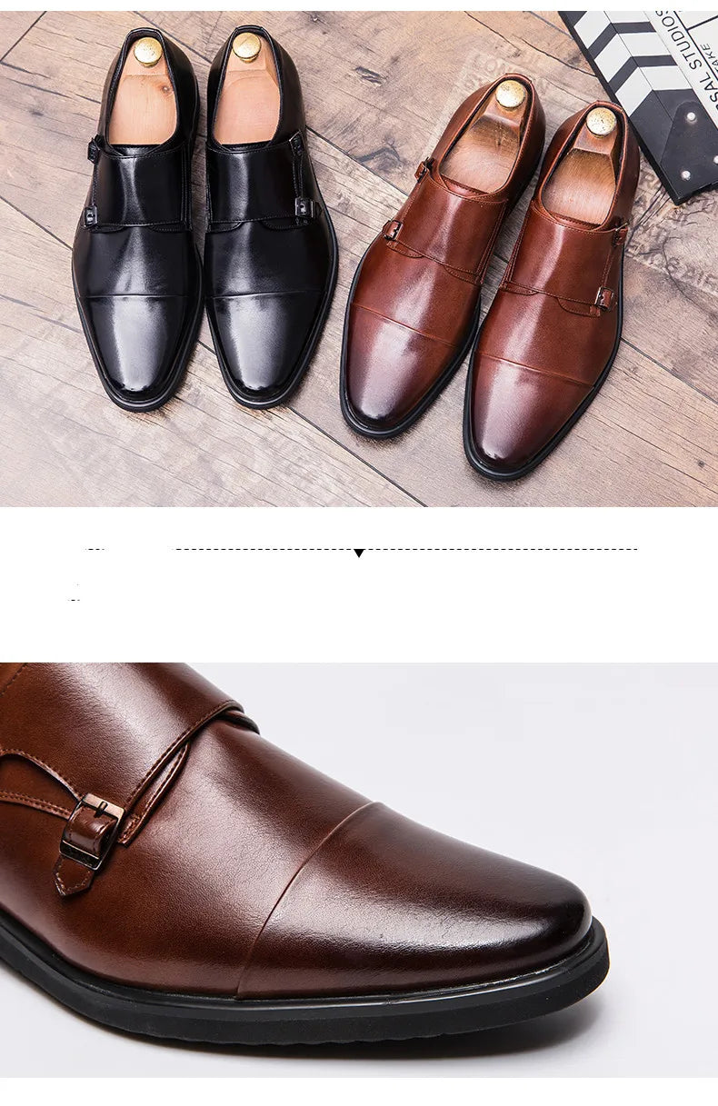 Men Oxfords Shoes Genuine Leather Luxury Men Dress Shoes Lace Up British Business Casual Shoes Men Wedding Shoes Chaussure Homme