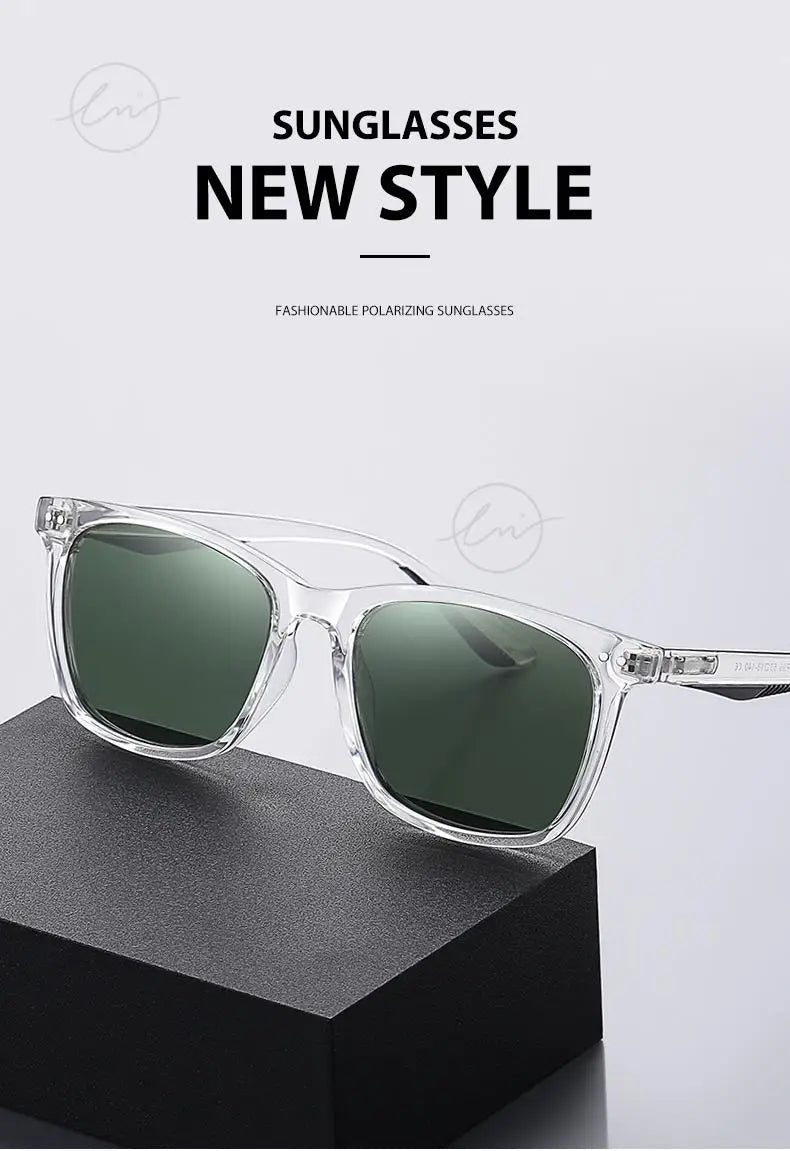 Polarized Sunglasses Men Women Fashion Square Shades Leopard Frame Ladies Travel UV400 Goggles Driving Sun Glasses