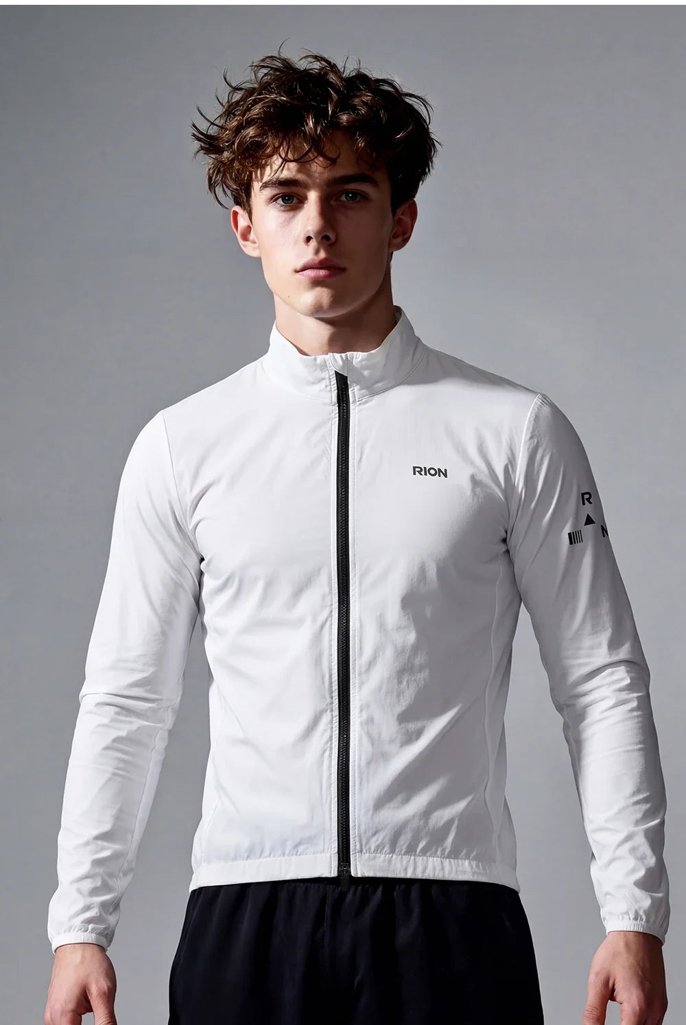 Men Long Sleeve Windbreaker Sports Trench Lightweight Windproof Hiking Fitness Bicycle Coat UPF 50+ Outdoor Outfit Packable