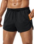 Men's Mesh Running 3" Shorts Quick Dry Lightweight Athletic Workout Gym Shorts Zipper Pockets Shorts Outdoor Fitness