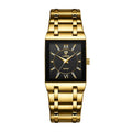 Luxury Golden Quartz Wristwatches For Female Girl Male Fashion 30m Waterproof Women Ladies Mens Watches Relogio Feminino