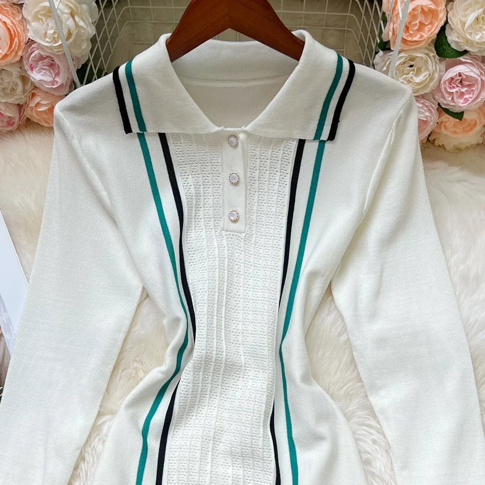 Brand Fashion Women Knitted Mini Dress Ins Hot Sexy Package Hips Ruffled Party Dress Streetwear Lady Outfits Vestidos