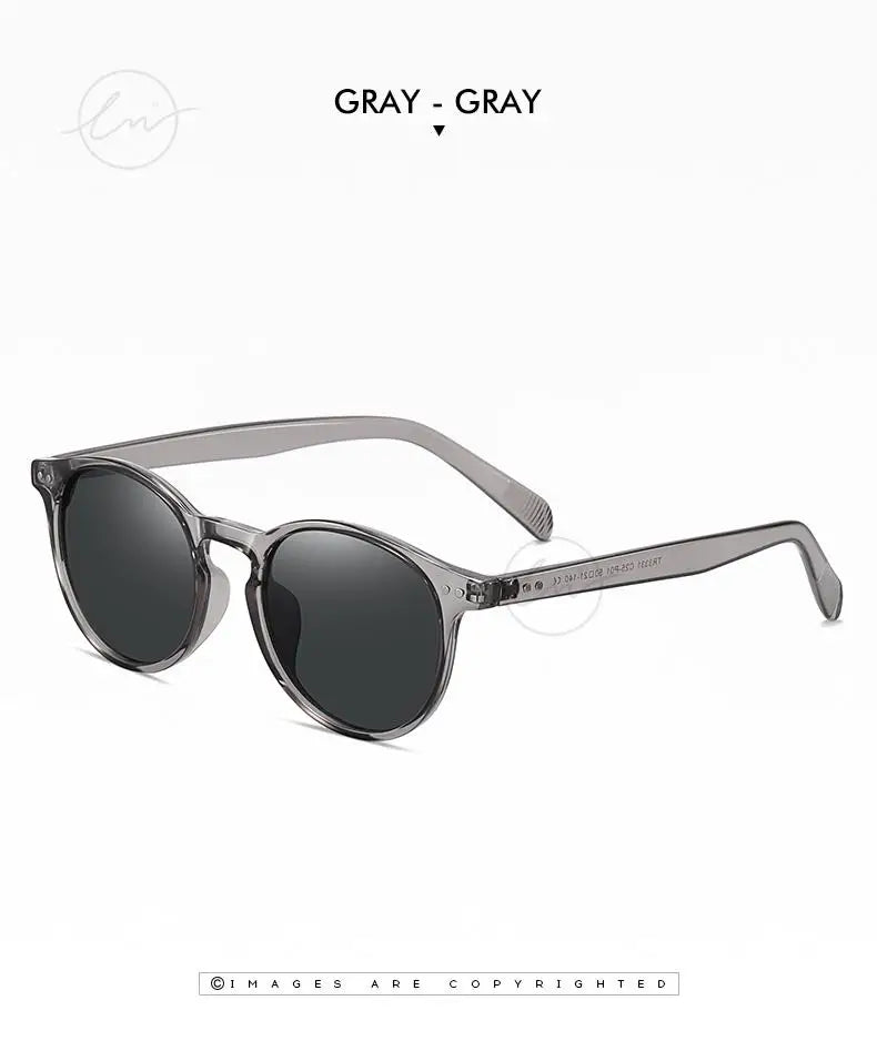 Retro Round Sunglasses Women Men Ultralight TR90 Polarized Unisex Driving Shades Vintage Sun Glasses UV400 Gafas De Sol