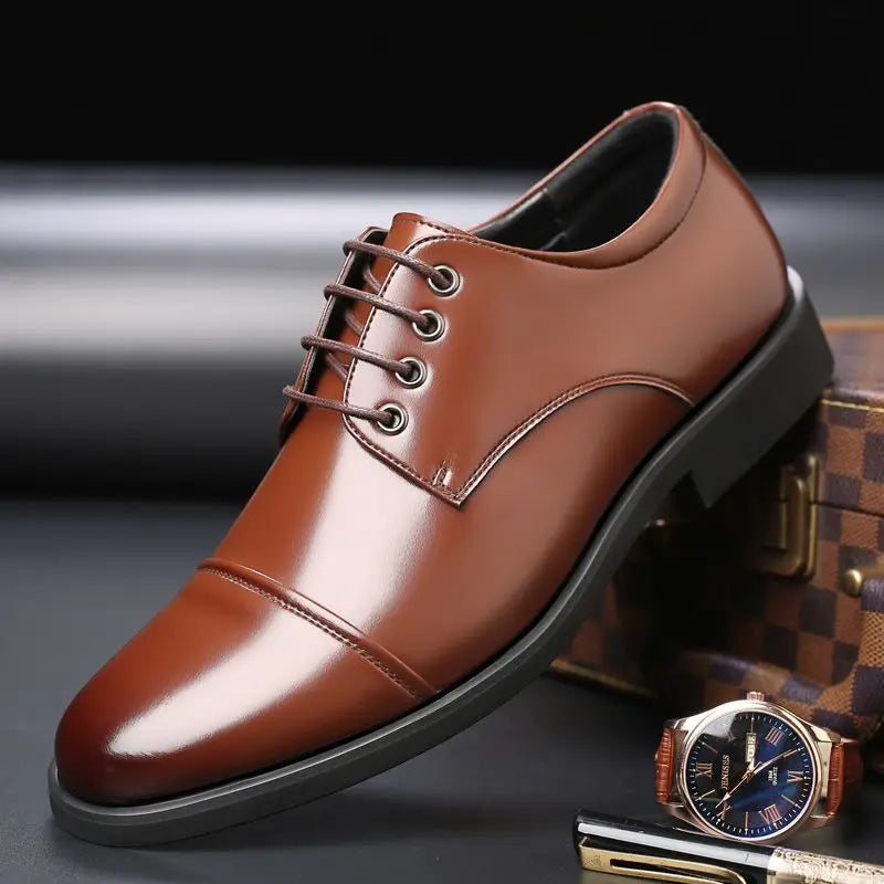 Round Toe Lace Up Business Social Shoe for Men Casual High Quality Fashion 2025 Style New Spring Autumn Dress Loafers Shoes Man