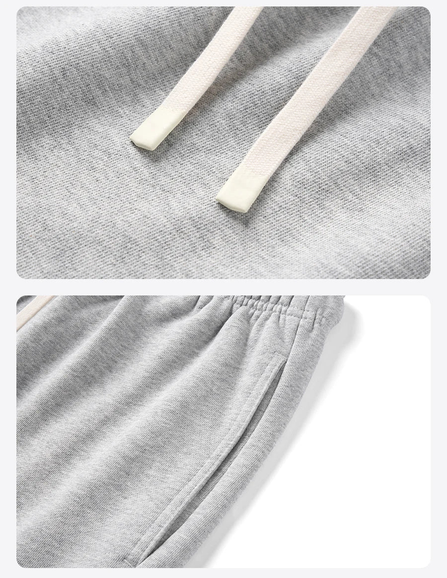 2025 Summer New Oversize 390gsm Drawstring Shorts Men  Raw  Hem Athletic Sports Runinng Shorts
