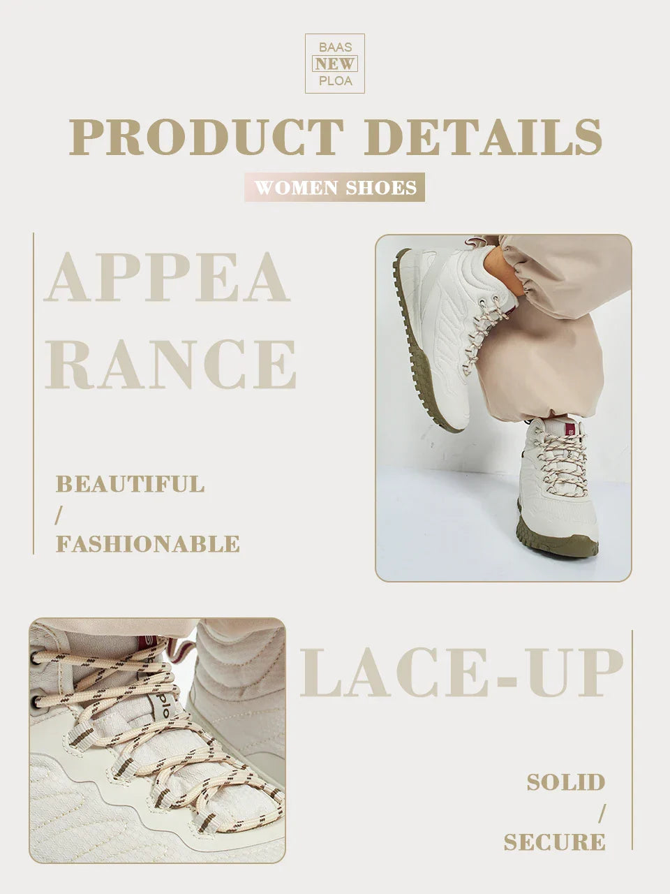 Winter Women Sneakers New Casual Waterproof Plush Warm Snow Boots Female Outdoor Non-Slip Lace up Walking Shoes ﻿