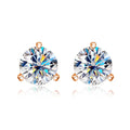 D VVS1 Round Moissanite Earring 3 Prongs Setting Classic Trendy Women Man Fine Jewelry GRA Certified 925 Sliver Earring