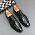 Classic Men's Derby Formal Shoes – Genuine Leather Lace-Up Dress Footwear