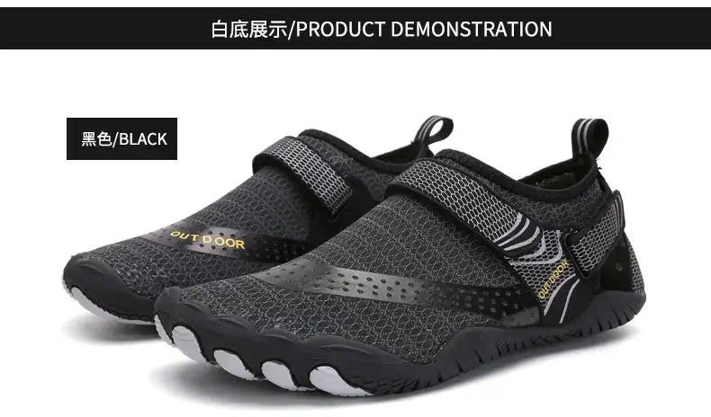 Mens Quick Drying Water Shoes Unisex Breathable Aqua Shoes Slip on Non Slip Wading Shoes Travel Water Park Pool Ladies Sneakers