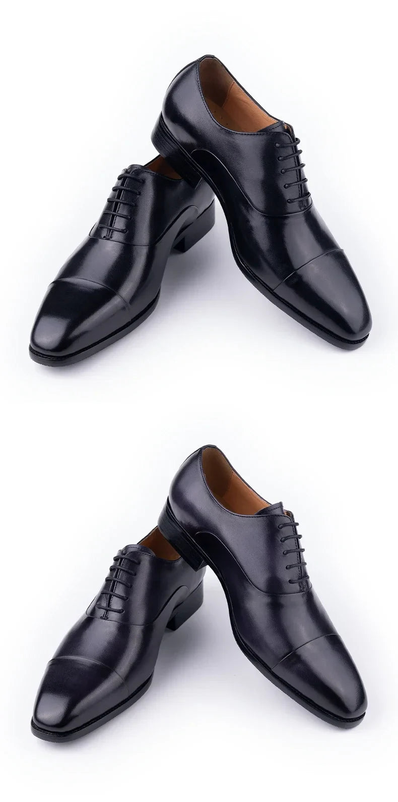 High Quality Handmade Mens Oxford Leather Shoes Inner Suture Genuine Leather Men Dress Shoes Business Formal Leather Shoes