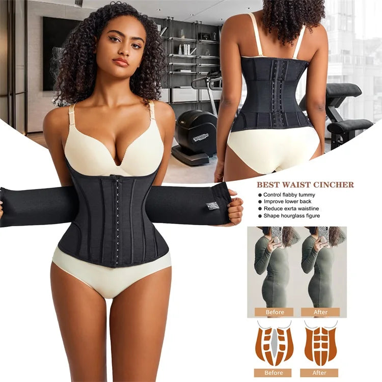 MiiOW Waist Trainer Corset Women Binders Shaper Tummy Wrap Body Shapewear Slimming Belt Flat Belly Workout Women Shaper Slimming