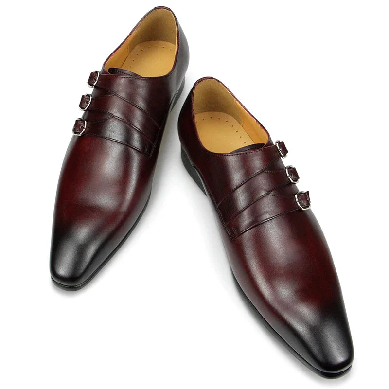 Dress Casual Leather Shoes Men's New British Leather Shoes Italian Style Designer Loaer Business Genuine Leather Pointed Toe