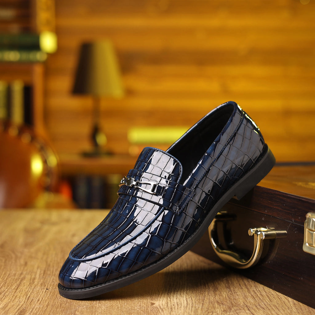 Men's Business Casual Shoes Leather Stitching Comfortable Breathable Rubber Bottom Second Layer Cowhide
