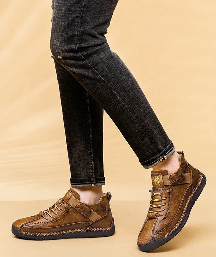 Handmade Men's High-Top Sport Casual Boots Breathable Outdoor Wear with Extended Size Options Classic Ankle Boots