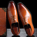 Classic Derby Shoes Leather Man Business Dress Office Leather Shoe Flats For Men Fashion Wedding Party Suit Club Shoe Vintage