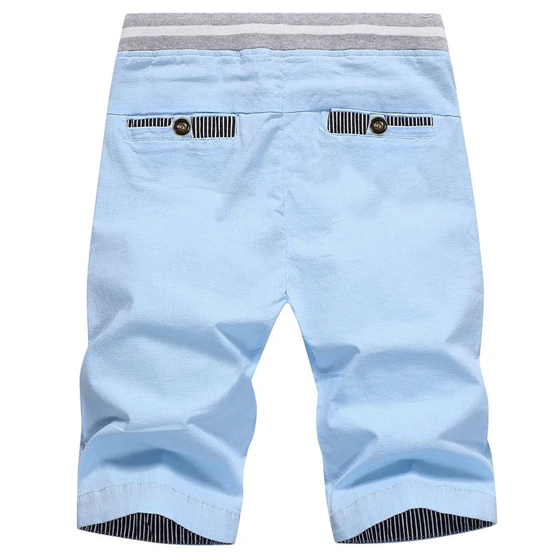 Newest Men Cotton Fashion Men Short Summer Casual Shorts Linen Mens Shorts Bermuda Beach Short Plus Size 4XL Joggers Male Hot
