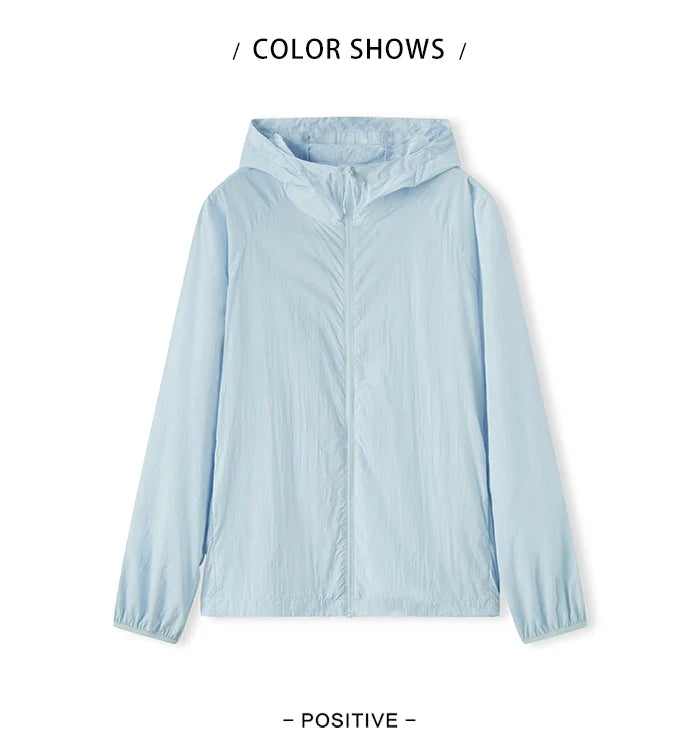 Jacket Men 2024 Summer New Coat Simple Solid Color Hooded Couple Wear Rotator Sleeve Light Sun Protective Clothing