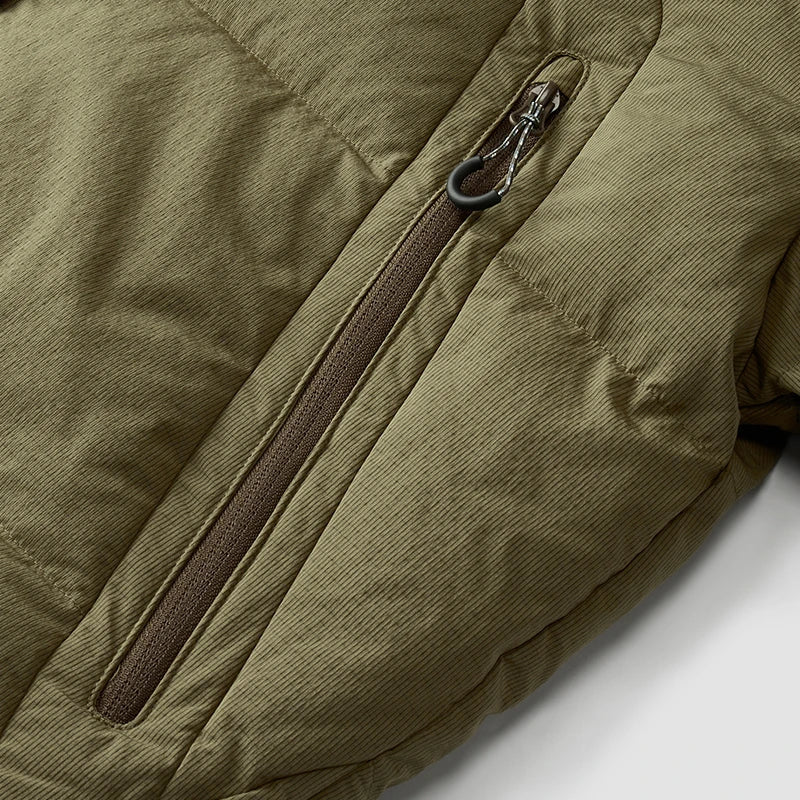 Down Jacket Men Textured Loose Fit Stand Collar Puffer Coat 2025 New Winter Versatile Outerwear
