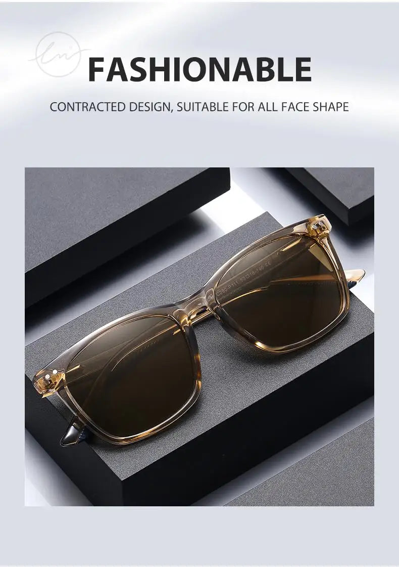 Polarized Sunglasses Men Women Fashion Square Shades Leopard Frame Ladies Travel UV400 Goggles Driving Sun Glasses