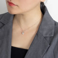 0.5/1CT Triangular Moissanite Necklace for Women S925 Pure Silver Laboratory Diamond Pendant Fashion Jewelry Party Gift