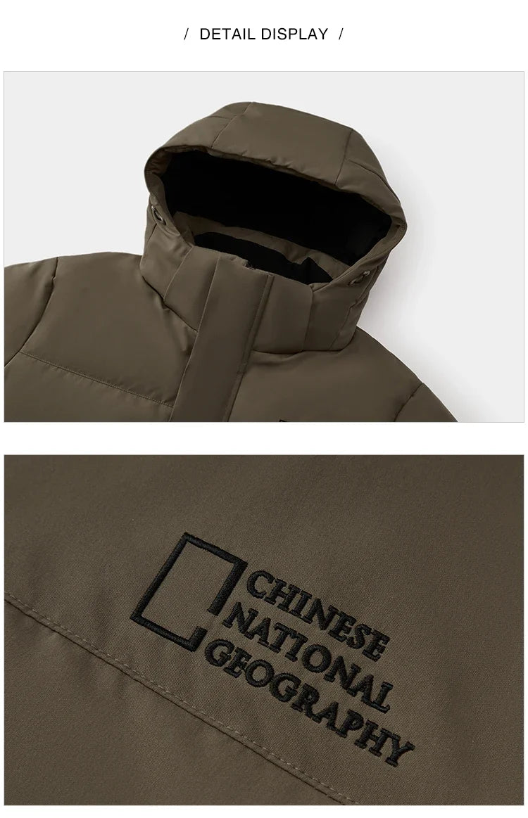 Down Jacket Men Long Length 2026 New Winter Outerwear Waterproof and Warm Outdoor Travel Outerwear