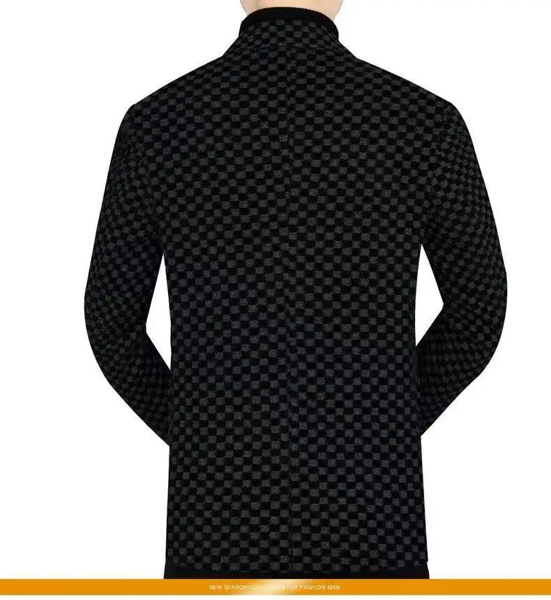 Winter Add Velvet Woolen Suit Jackets Men Thick Warm Wedding Blazers Brand Casual Business Dress Coat Social Office Streetwear