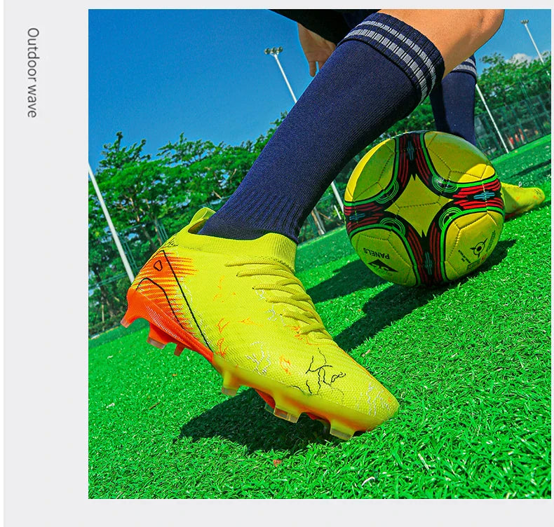 New Men's Football Boots Cleats Non-Slip Sneakers Training Soccer Shoes Top Quality FG Wholesale Drop Shipping Unisex Adult