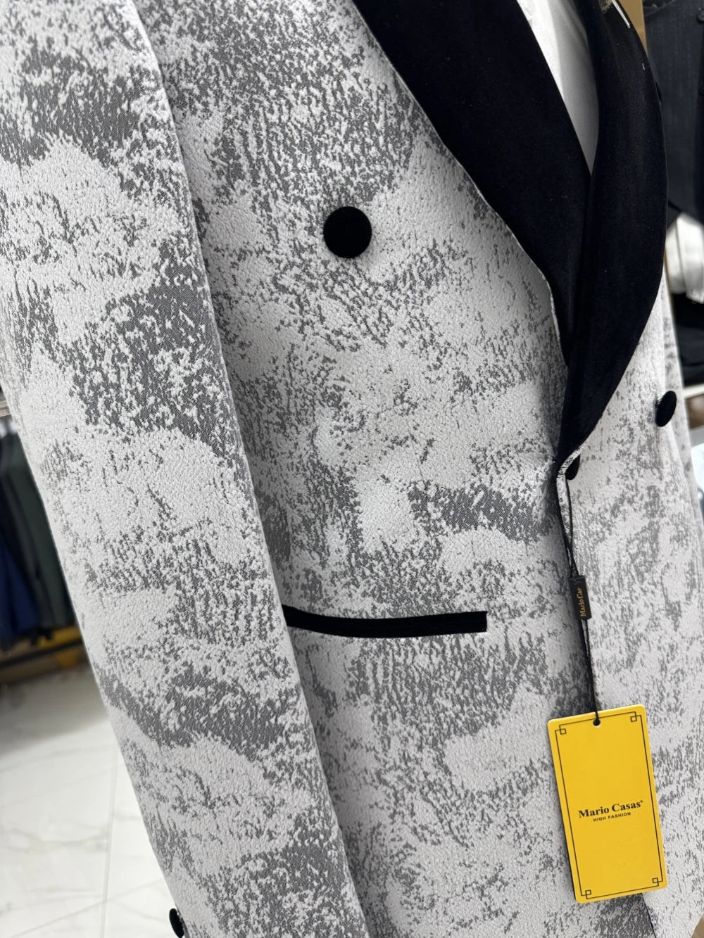 Patterned Handsome Men's Suits Wedding Groom Sets Comfortable Casual Suit Set 2 Pieces Tuxedo For Business Interview S-3XL