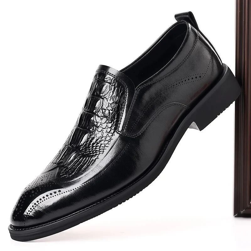 Leather Shoes For Man Genuine Leather Casual Shoes Fashion Business Oxford Shoes High Quality Designer Work Shoes