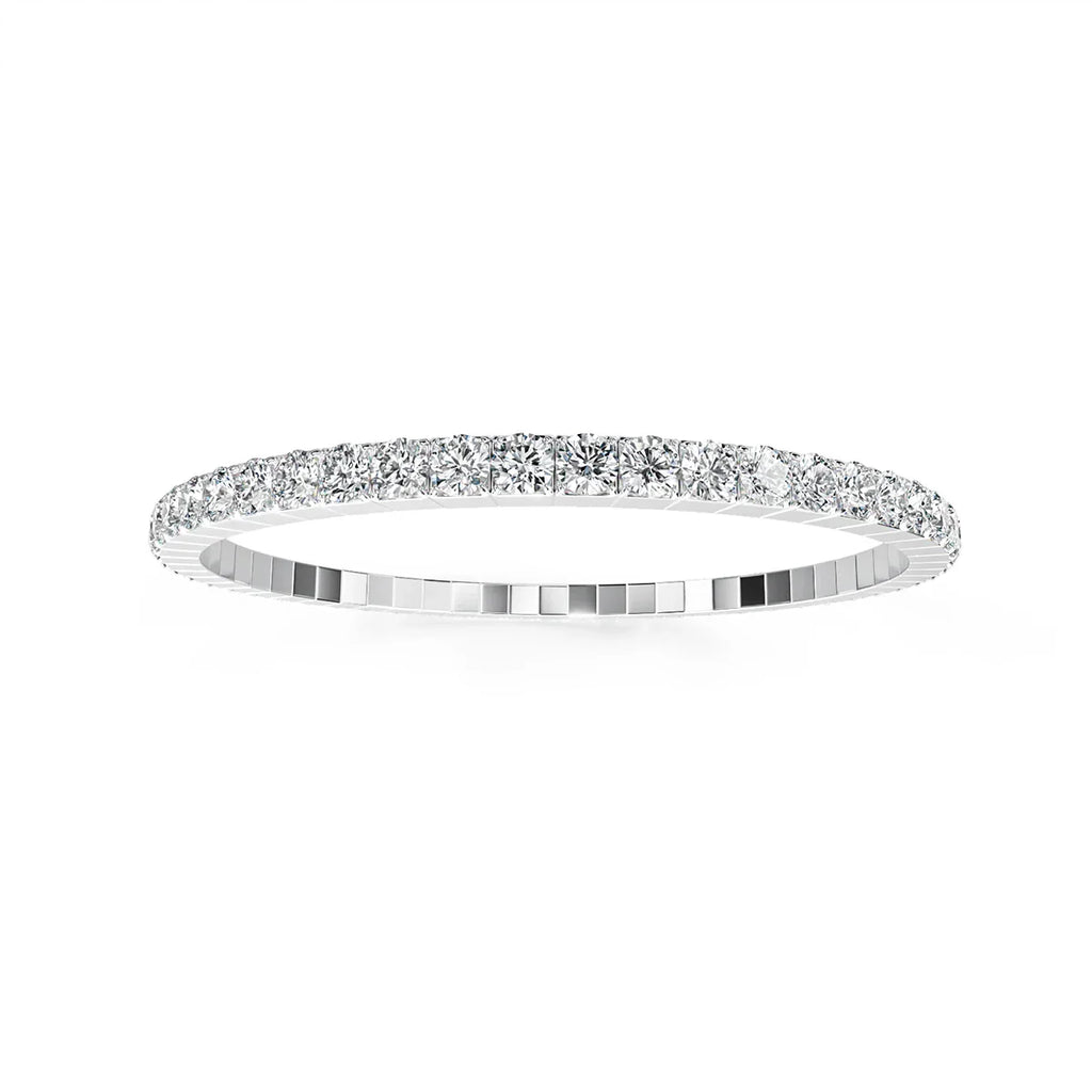 Stretch Rope Moissanite Tennis Bracelet for Women Man 2.5/3.mm Brilliant Cut 925 Sterling Silver Hand Chain Party Jewelry Gifts