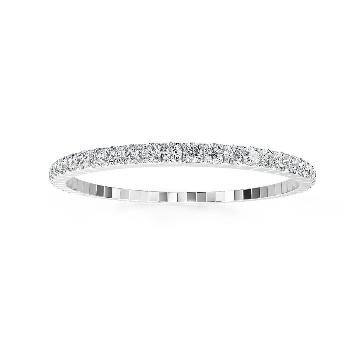 Stretch Rope Moissanite Tennis Bracelet for Women Man 2.5/3.mm Brilliant Cut 925 Sterling Silver Hand Chain Party Jewelry Gifts