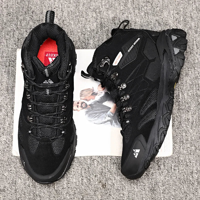 Hiking Boot Men Outdoor Boots Suede High Top Trekking Sport Men Shoes Rainproof Tactical Combat Military Boots