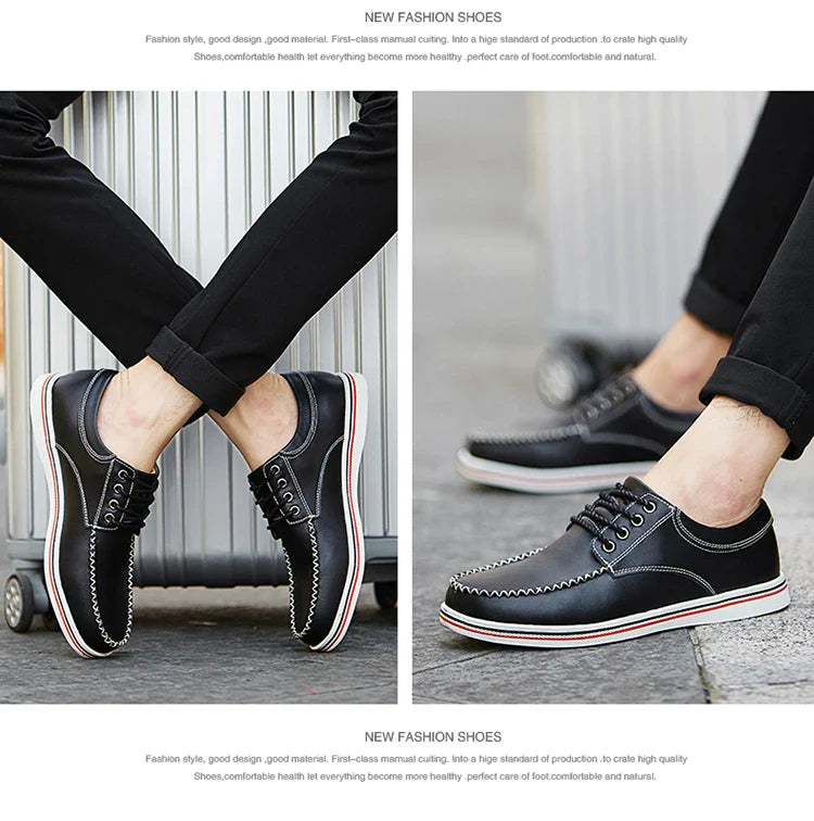 Men's casual business shoes flat shoes men's shoes handmade casual shoes British business people dress casual shoes plus size 47
