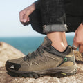 Leather Men Shoes for Men's Casual Shoes Fashion Waterproof Winter Luxury Designer Brand Work Boots Man Non-slip Sneakers