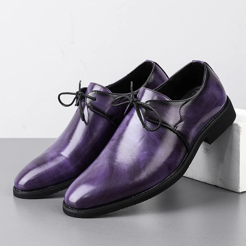 New Men's Solid-Color Belt Casual Shoe Are Comfortable And Classic Business Office Fair Dress Shoe Are Fashionable Wedding Shoes